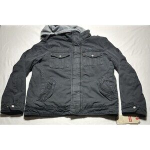 Levis Jacket Hooded Sherpa Lined Military Trucker Utility Work Outdoors NWT New